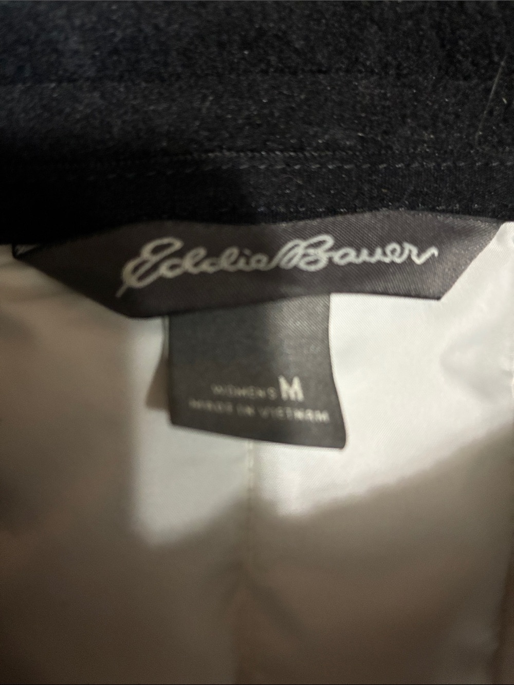 Eddie Bauer White and Black Quilted Hybrid Vest - Picture 2 of 5
